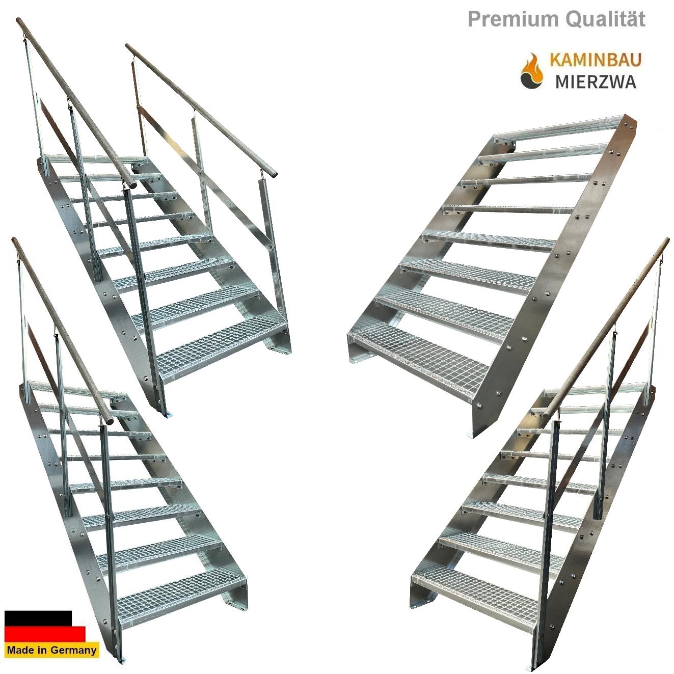 Wangentreppe Geländer 8 Stu. Verzinkt H:152cm Wangentreppe Geländer 8 Stu. Verzinkt H:152cm
