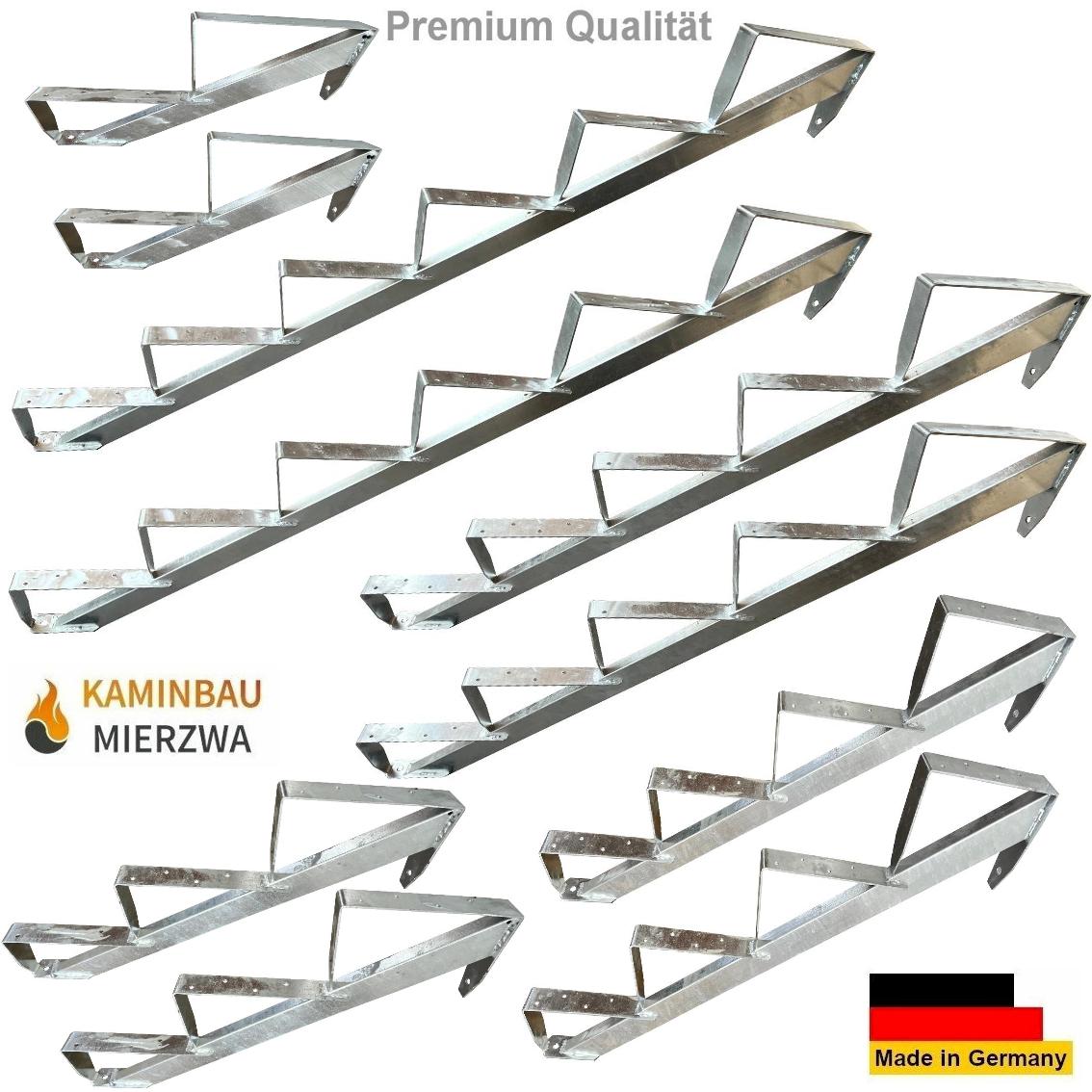 1 Paar Treppenholme für Holzstufen Verzinkt 2-6 Stufen 1 Paar Treppenholme für Holzstufen Verzinkt 2-6 Stufen