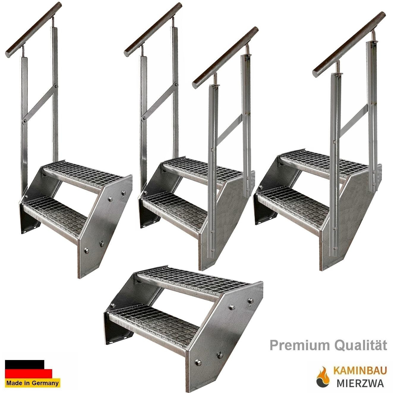 Wangentreppe Geländer 2 Stu. Verzinkt H:38cm Wangentreppe Geländer 2 Stu. Verzinkt H:38cm