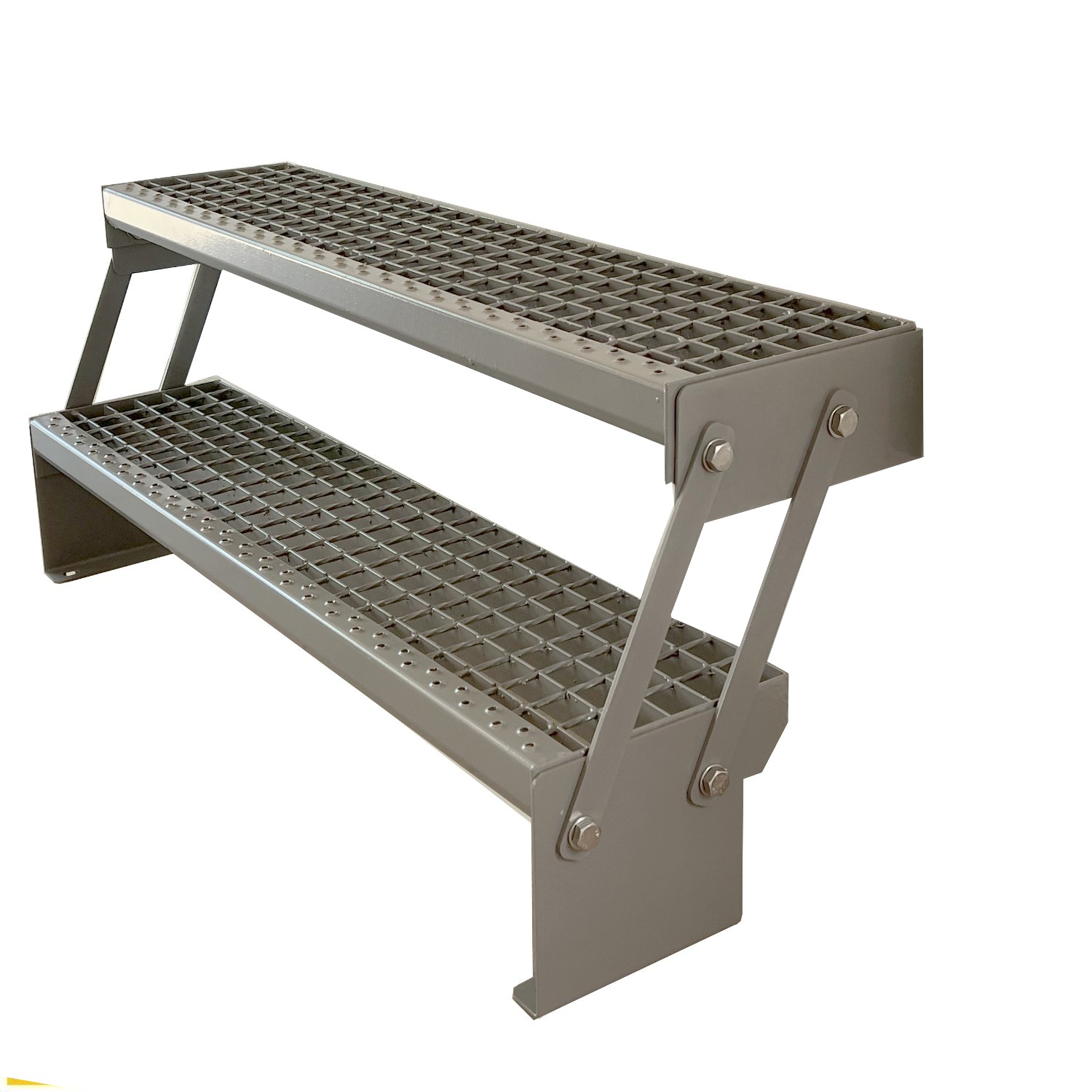 Adjustable Stairs, 2-piece set, All-Silver, H: 30–43 cm Adjustable Stairs, 2-piece set, All-Silver, H: 30–43 cm
