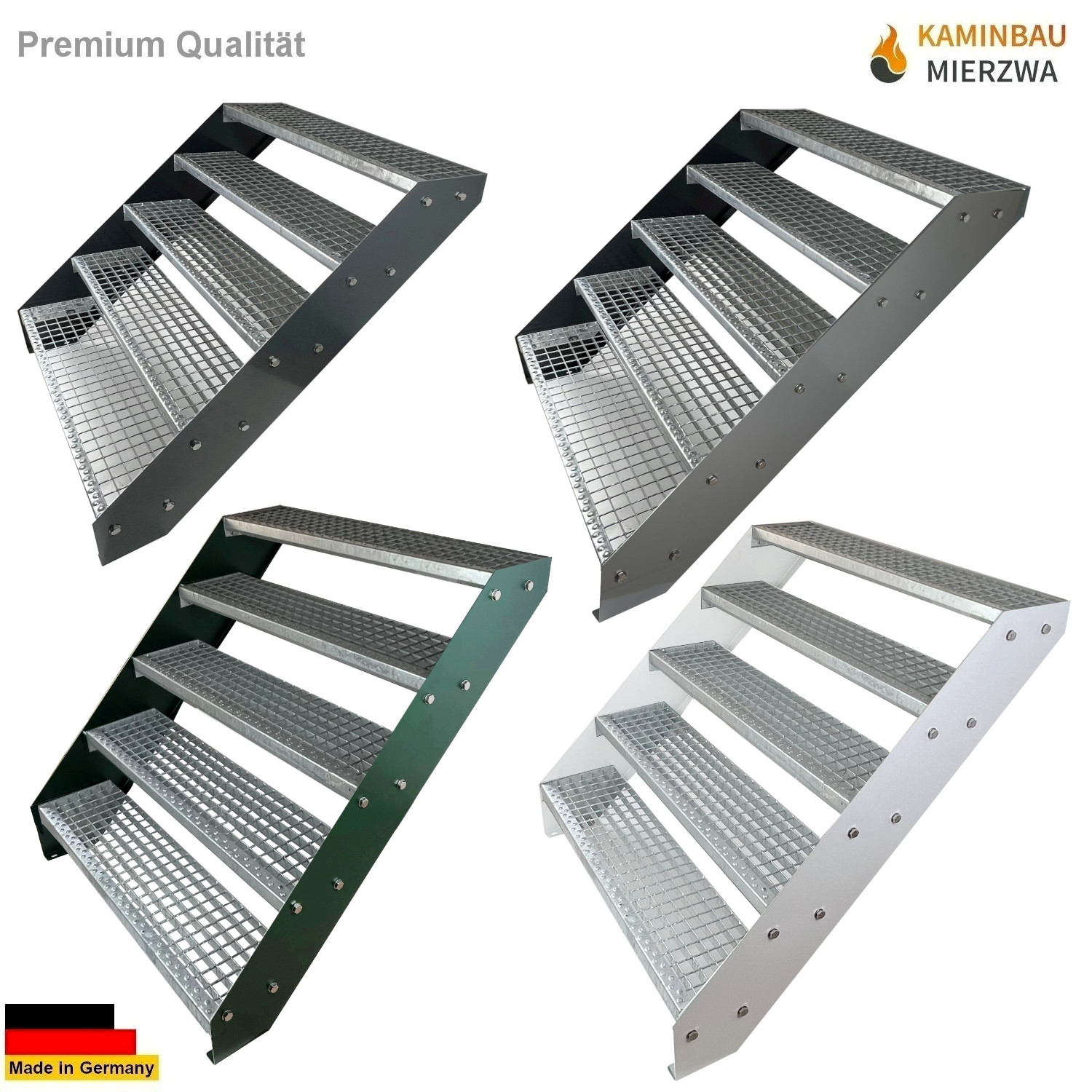 5-step stringer staircase. Stringers powder-coated. H: 95 cm 5-step stringer staircase. Stringers powder-coated. H: 95 cm
